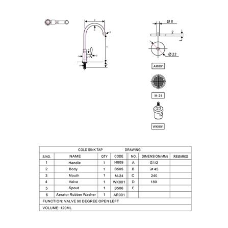 ก๊อกซิงค์เดี่ยวเคาน์เตอร์ NOVABATH IS-6736_2