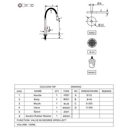 ก๊อกซิงค์เดี่ยวเคาน์เตอร์ NOVABATH IS-6737_1