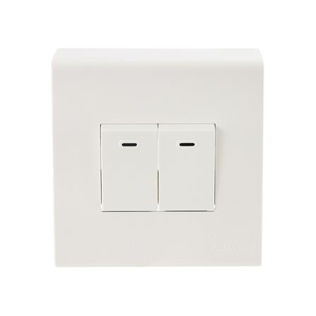 ชุดสวิตช์ 1 ทาง 2 ช่อง PANASONIC BSW 1201 สีขาว