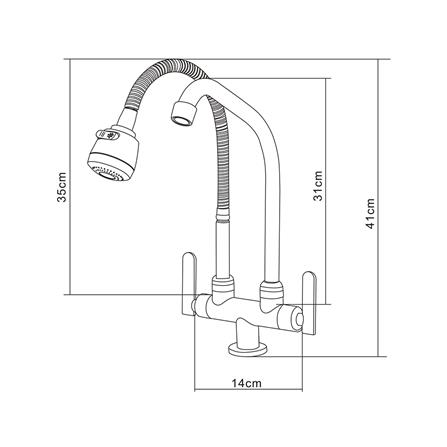 ก๊อกซิงค์เดี่ยวเคาน์เตอร์ RASLAND RA DZ-1006_2
