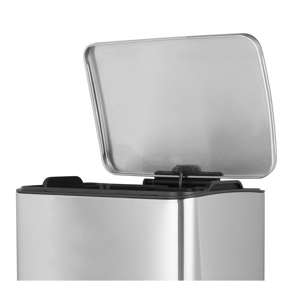 ถังขยะเหยียบ ACCO CUBE2 EK1437MT ขนาด 20L สีเงิน