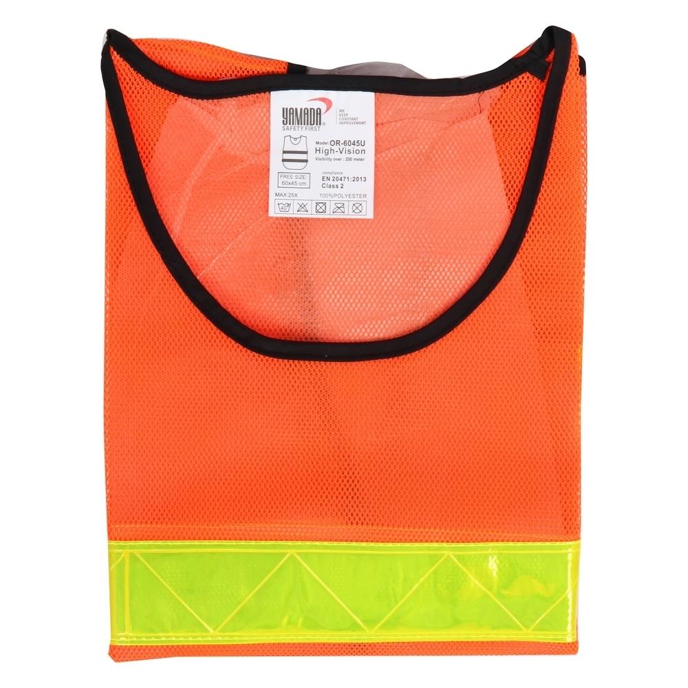 เสื้อจราจร YAMADA OR-6045 2 เเถบ สีส้ม