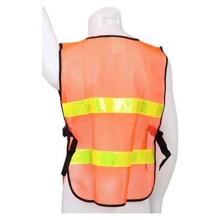 เสื้อจราจร YAMADA OR-6045 2 เเถบ สีส้ม_2