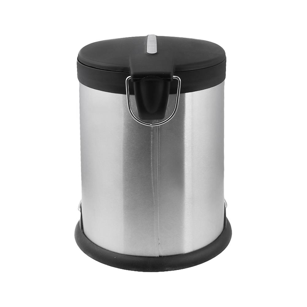 ถังขยะเหยียบกลม ACCO HP-008 ขนาด 5L สีเงิน