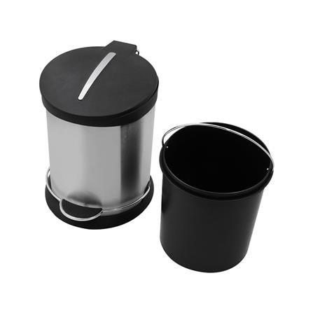 ถังขยะเหยียบกลม ACCO HP-008 ขนาด 5L สีเงิน_2