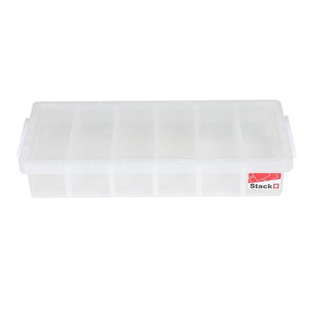 กล่องเก็บของ ฝาล็อค STACKO 58313 55.5x25.6x10 ซม. สีใส