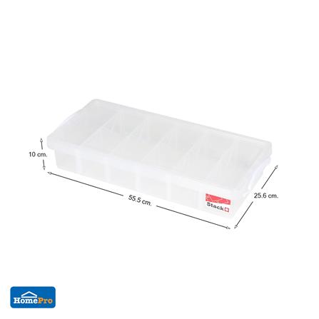 กล่องเก็บของ ฝาล็อค STACKO 58313 55.5x25.6x10 ซม. สีใส_6