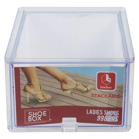 กล่องรองเท้าหมุดสีใส BOX BOX 9988R 22.5X30.5X15 ซม. สีใส_0