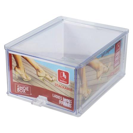 กล่องรองเท้าหมุดสีใส BOX BOX 9988R 22.5X30.5X15 ซม. สีใส_1