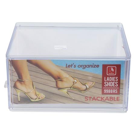 กล่องรองเท้าหมุดสีใส BOX BOX 9988R 22.5X30.5X15 ซม. สีใส_2