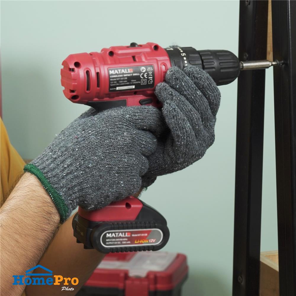 ถุงมือทอ DONGYANG #4 1โหล สีเทา