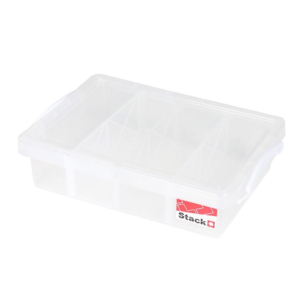 กล่องเก็บของ ฝาล็อค STACKO 57291 37.5x25.6x10 ซม. สีใส