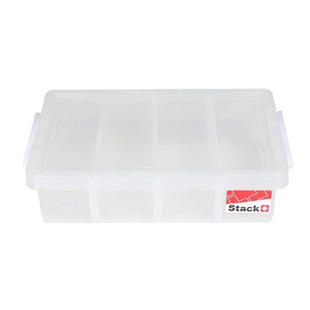 กล่องเก็บของ ฝาล็อค STACKO 57291 37.5x25.6x10 ซม. สีใส_0