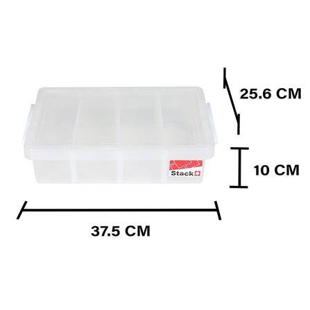 กล่องเก็บของ ฝาล็อค STACKO 57291 37.5x25.6x10 ซม. สีใส_6