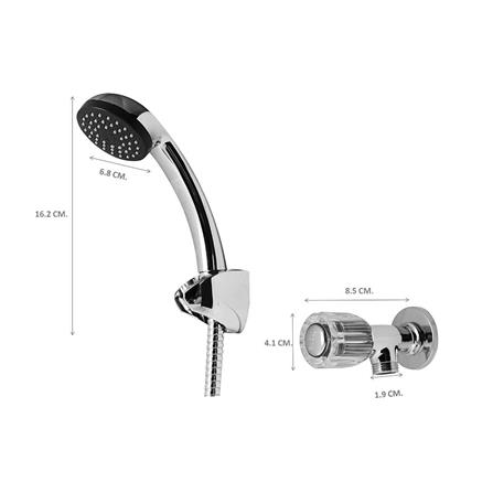 ฝักบัวสายอ่อน 1 ระดับ พร้อมวาล์วฝักบัว HOEN H-8001_3