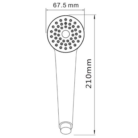 ชุดฝักบัวสายอ่อน 1 ระดับ NOVABATH IS-2115 สีโครม_1