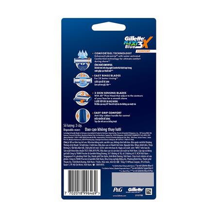 มีดโกนด้ามยาวแบบใช้แล้วทิ้ง GILLETTE FLEXI BLUE 3X (แพ็ก 2 ชิ้น)_1