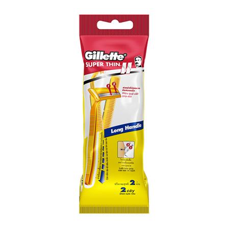 มีดโกน ด้ามยาว GILLETTE SUPER THIN 2 ด้าม_0