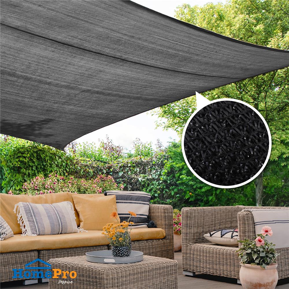 สแลนแพ็กกรองแสง 50 เปอร์เซ็นต์ ทอ 3 เข็ม SPRING 2X10 ม. สีดำ