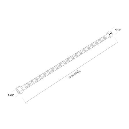 สายน้ำดีสเตนเลสน้ำอุ่น-น้ำเย็น KARAT FAUCET KA-01-500-20-WH 20 นิ้ว_2