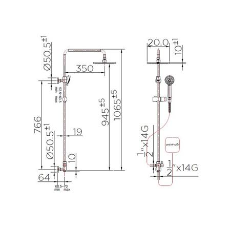 ฝักบัว RAIN SHOWER เดี่ยว KARAT FAUCET KRS-035A-000 สีโครม_1