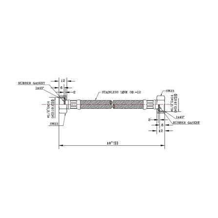 สายน้ำดีสเตนเลส 18 นิ้ว KARAT FAUCET KA-01-500-18-WH_2