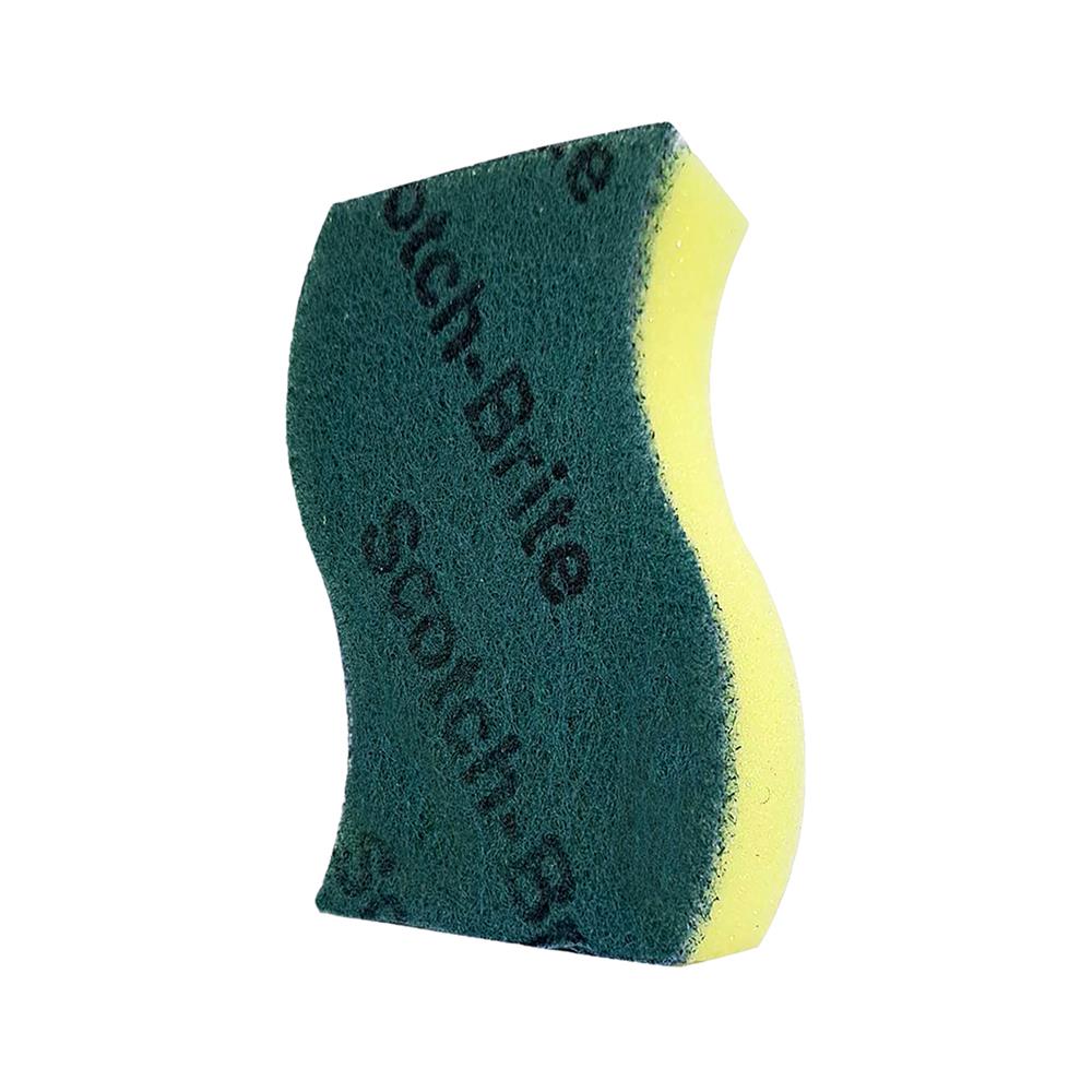 ฟองน้ำพร้อมใยขัด SCOTCH-BRITE ANTIBACTERIAL 10X7X3 ซม. 2 แถม 1 สีเขียว