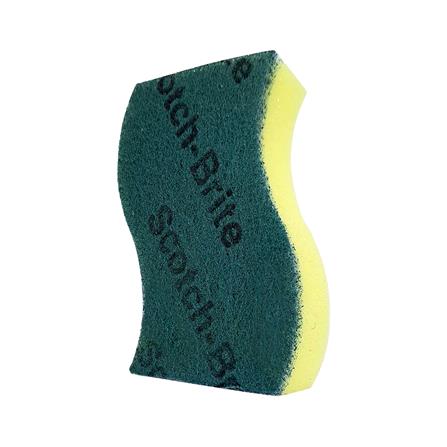 ฟองน้ำพร้อมใยขัด SCOTCH-BRITE ANTIBACTERIAL 10X7X3 ซม. 2 แถม 1 สีเขียว_1