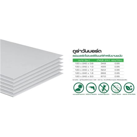 บอร์ด งานผนัง-พื้น DURAONE ขอบเรียบ 120X240X2.0 ซม. สีธรรมชาติ_2