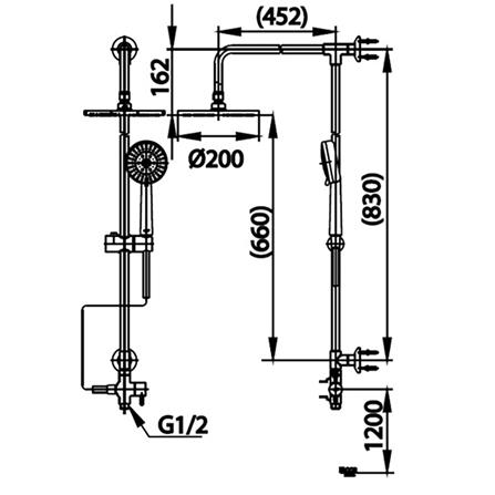 ฝักบัว RAIN SHOWER น้ำอุ่น COTTO CT623Z94Z84 สีโครม_1