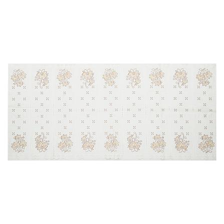 ผ้าปูโต๊ะแบบตัดเหลี่ยม MEIWA 50 ซม. ขาว/ครีม COSY/ม._0