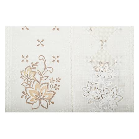 ผ้าปูโต๊ะแบบตัดเหลี่ยม MEIWA 50 ซม. ขาว/ครีม COSY/ม._3