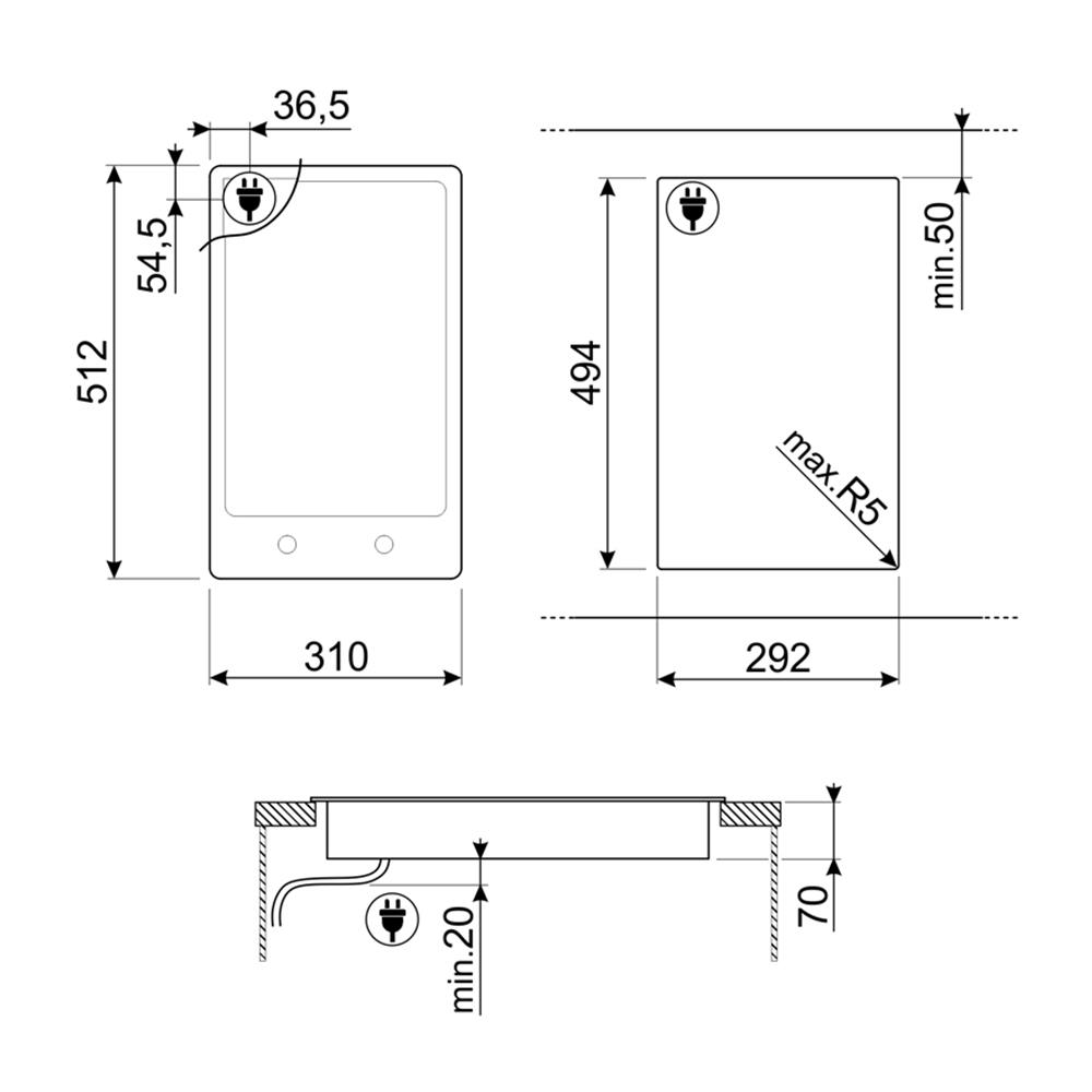 เตาฝังอินดักชั่น SMEG PGF32I-1 30 ซม.