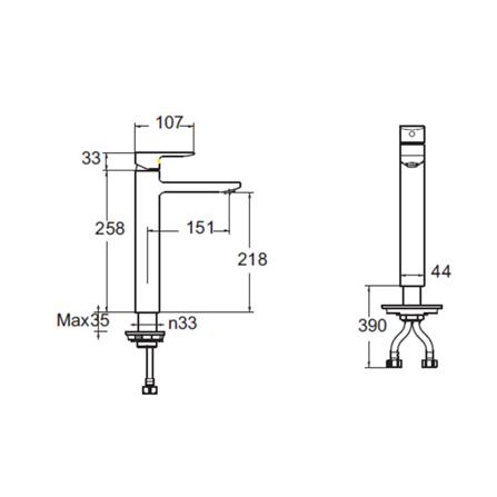 ก๊อกอ่างล้างหน้าผสม AMERICAN STANDARD A-1302-110 สีโครม_3