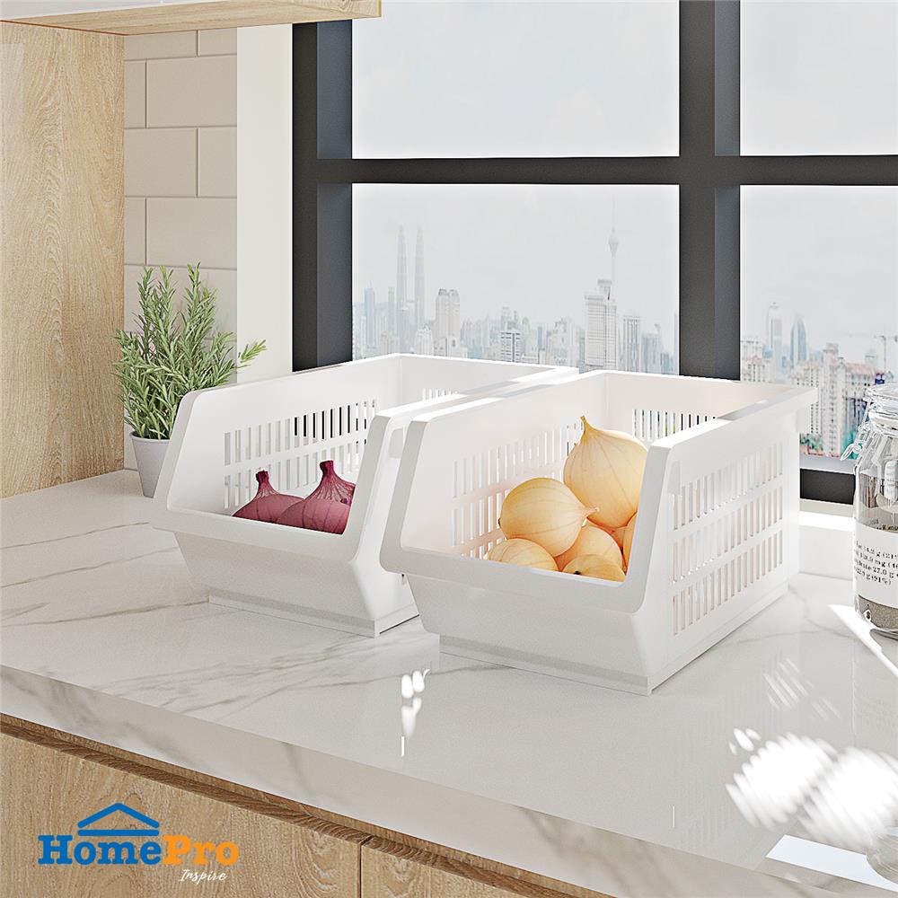 ชั้นวางของอเนกประสงค์ซ้อนได้ NEW LOOK SH-112 สีขาว