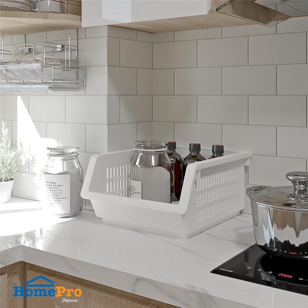 ชั้นวางของอเนกประสงค์ซ้อนได้ NEW LOOK SH-114 สีขาว