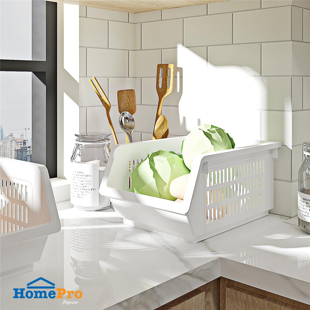 ชั้นวางของอเนกประสงค์ซ้อนได้ NEW LOOK SH-113 สีขาว