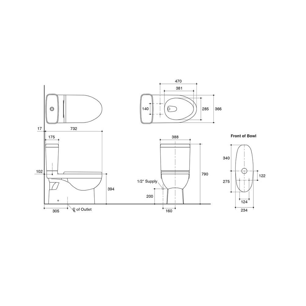 สุขภัณฑ์ 2 ชิ้น KOHLER K-75991X-S-0 3/4.8L สีขาว