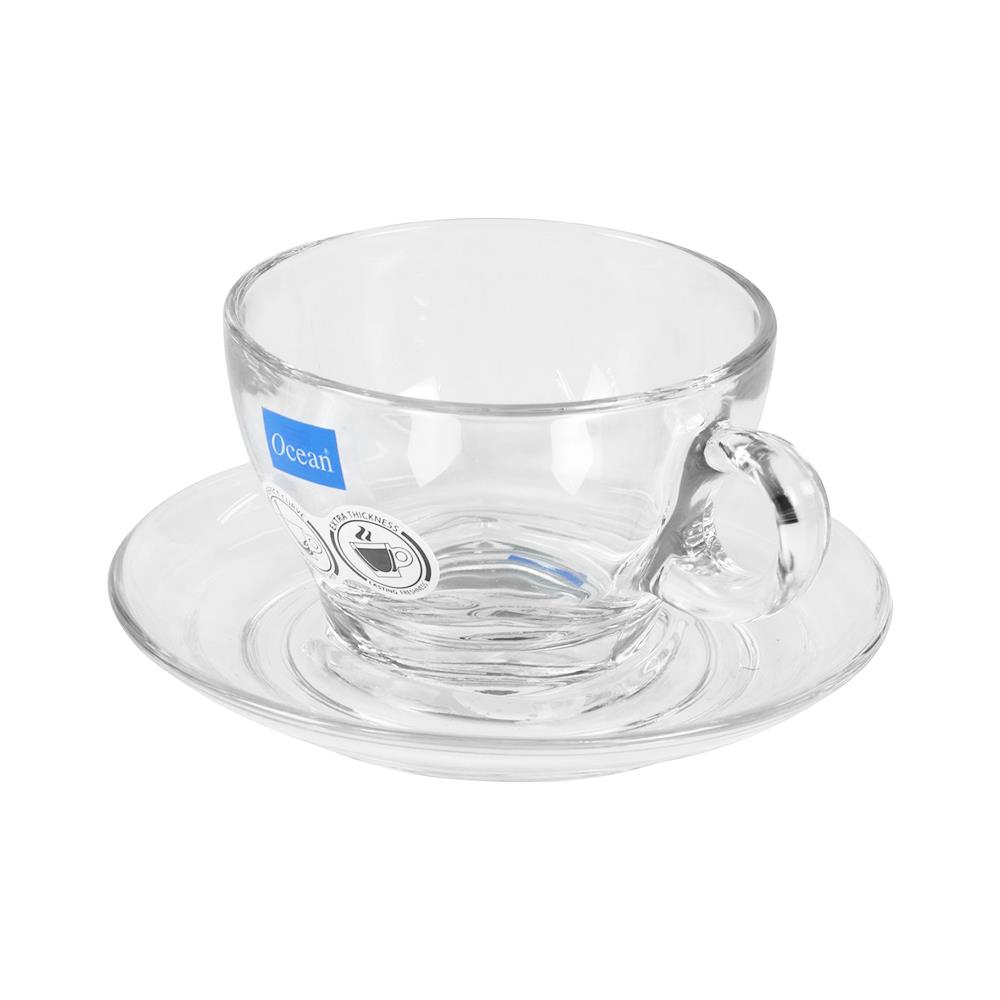 ชุดถ้วยกาแฟแก้ว 250ml OCEAN GLASS CAFFE LATTE