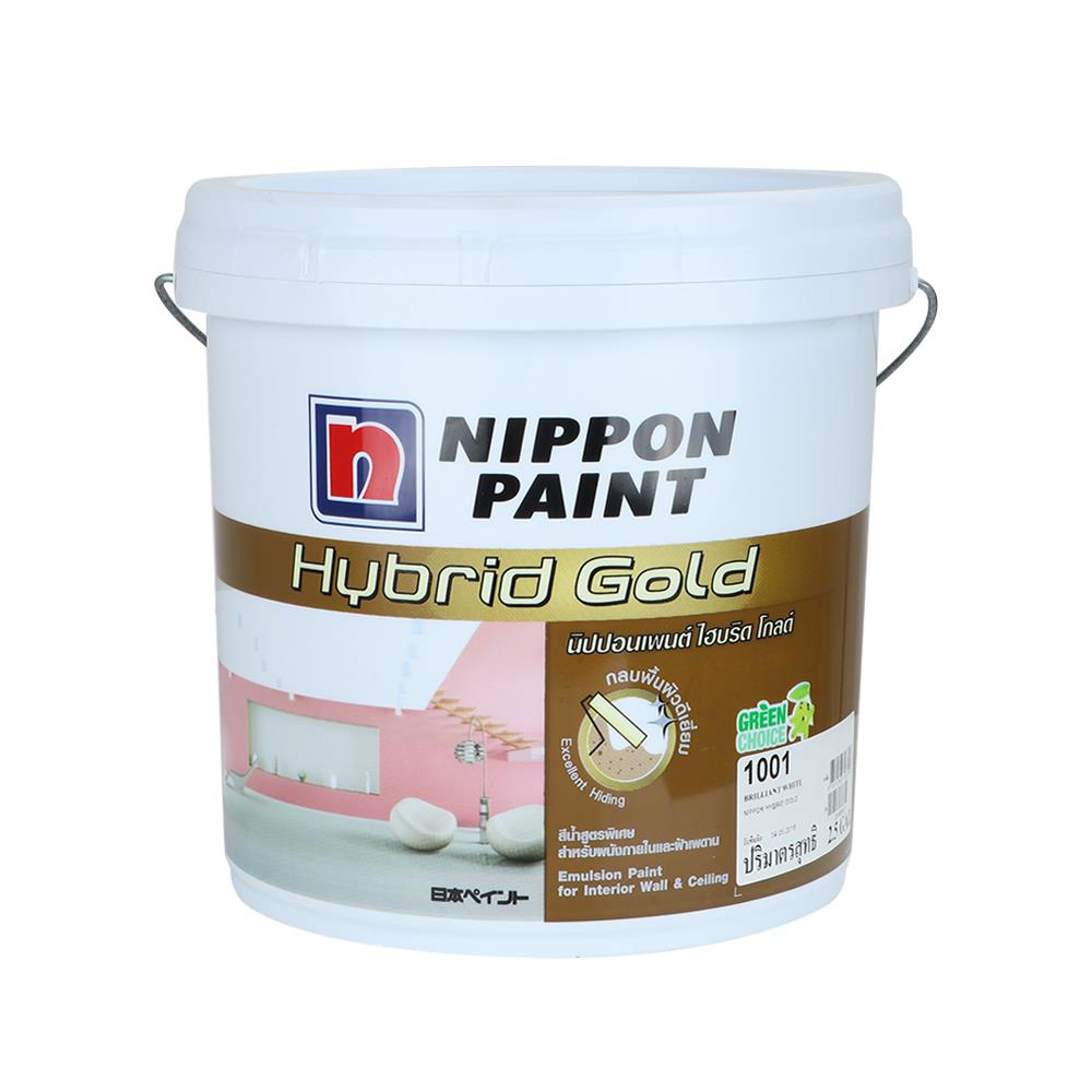 สีน้ำทาภายใน NIPPON PAINT HYBRID GOLD BRILLIANT WHITE 2.5 แกลลอน