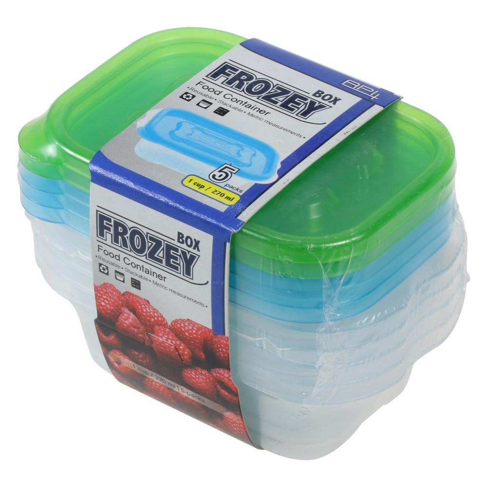 ชุดกล่องอาหารเหลี่ยม API 9002 0.27ลิตร แพ็ค 5 ชิ้น