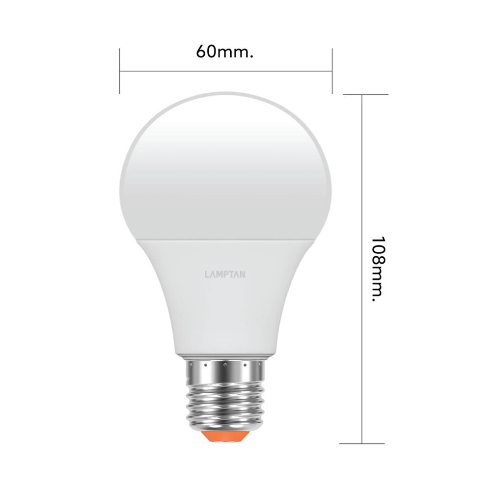 หลอด LED LAMPTAN BULB GLOSS 7 วัตต์ DAYLIGHT E27 แพ็ก 2 ชิ้น