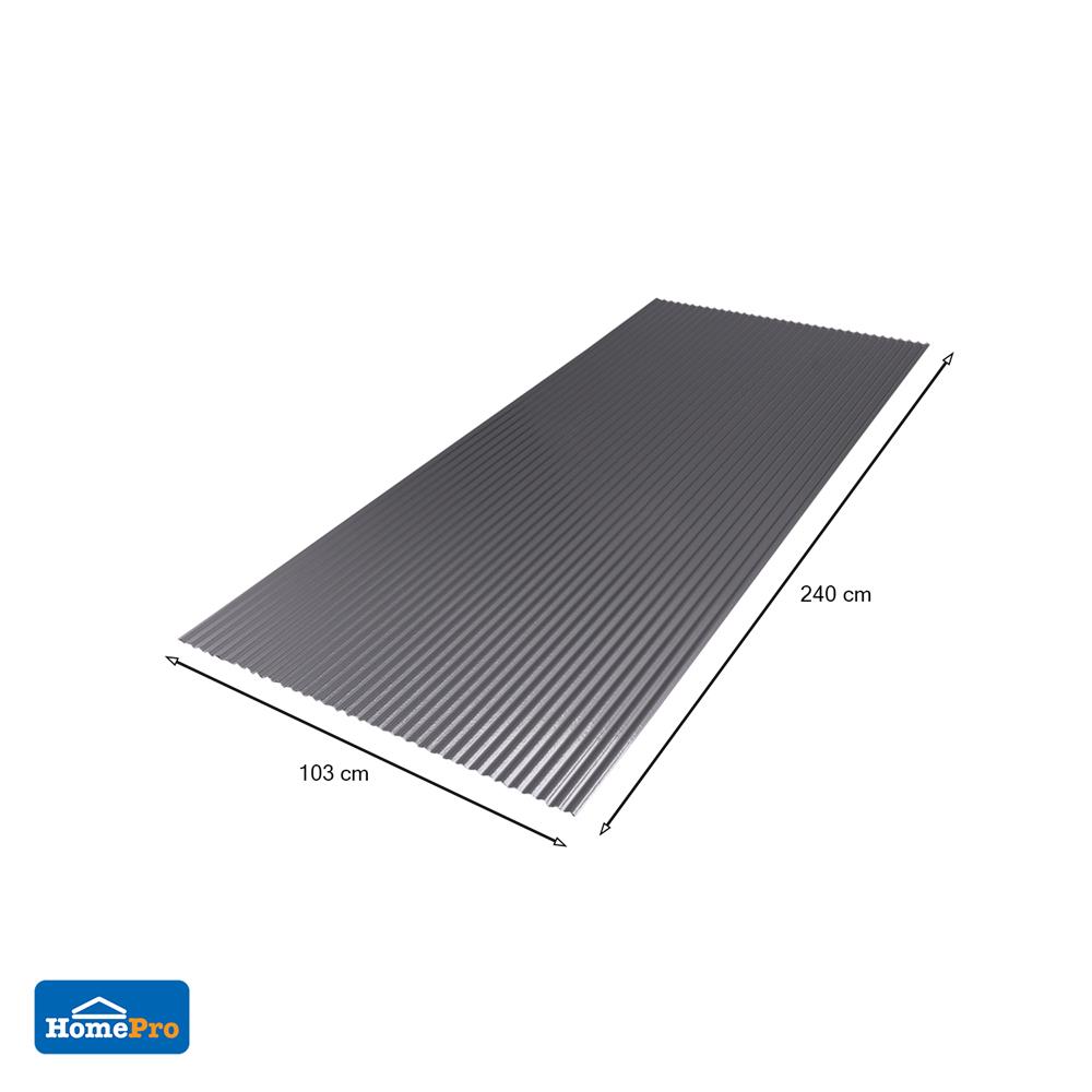 แผ่นโพลีคาร์บอเนต ลอนเล็ก SUNSHIELD 13 มม. 1.03X2.4 ม. สีเงิน