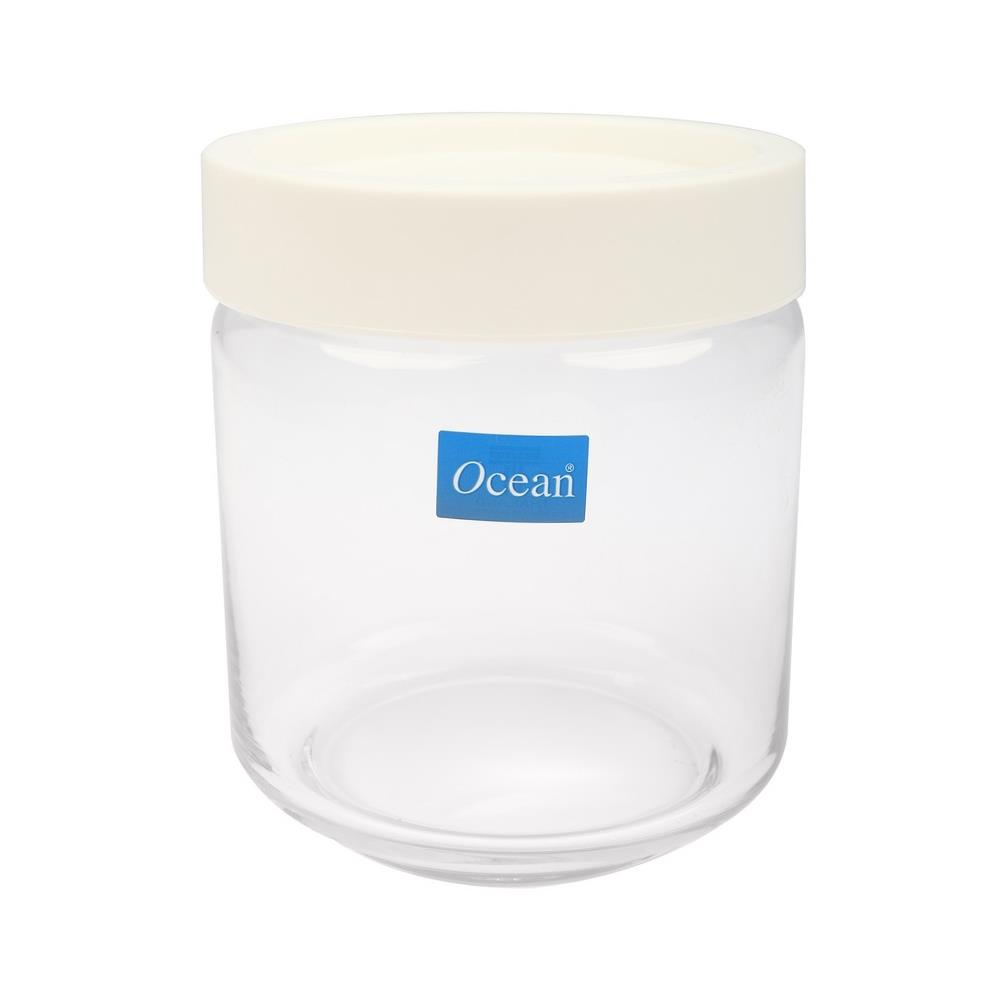 ขวดโหลแก้วฝาดึง OCEAN POP JAR 0.5 ลิตร สีขาว