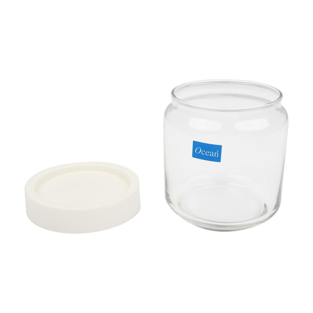 ขวดโหลแก้วฝาดึง OCEAN POP JAR 0.5 ลิตร สีขาว