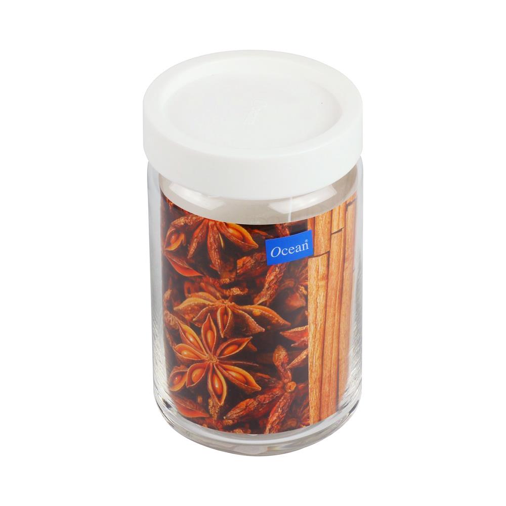 ขวดโหลแก้วกลมฝาดึง OCEAN POP JAR 0.75 ลิตร สีขาว