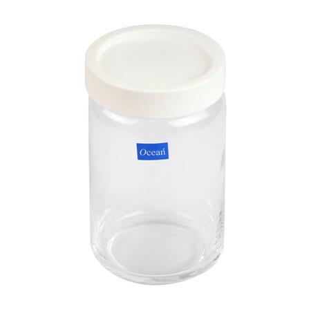 ขวดโหลแก้วกลมฝาดึง OCEAN POP JAR 0.75 ลิตร สีขาว_0