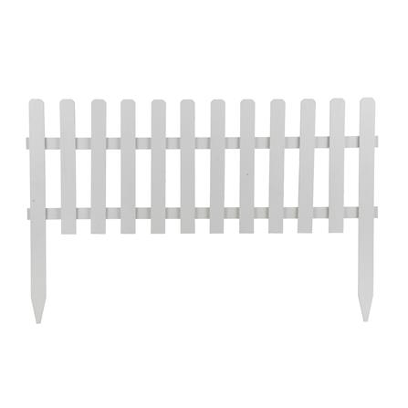 รั้วไม้ยางพาราปักพื้น SPRING U-01 XL สีขาว_1