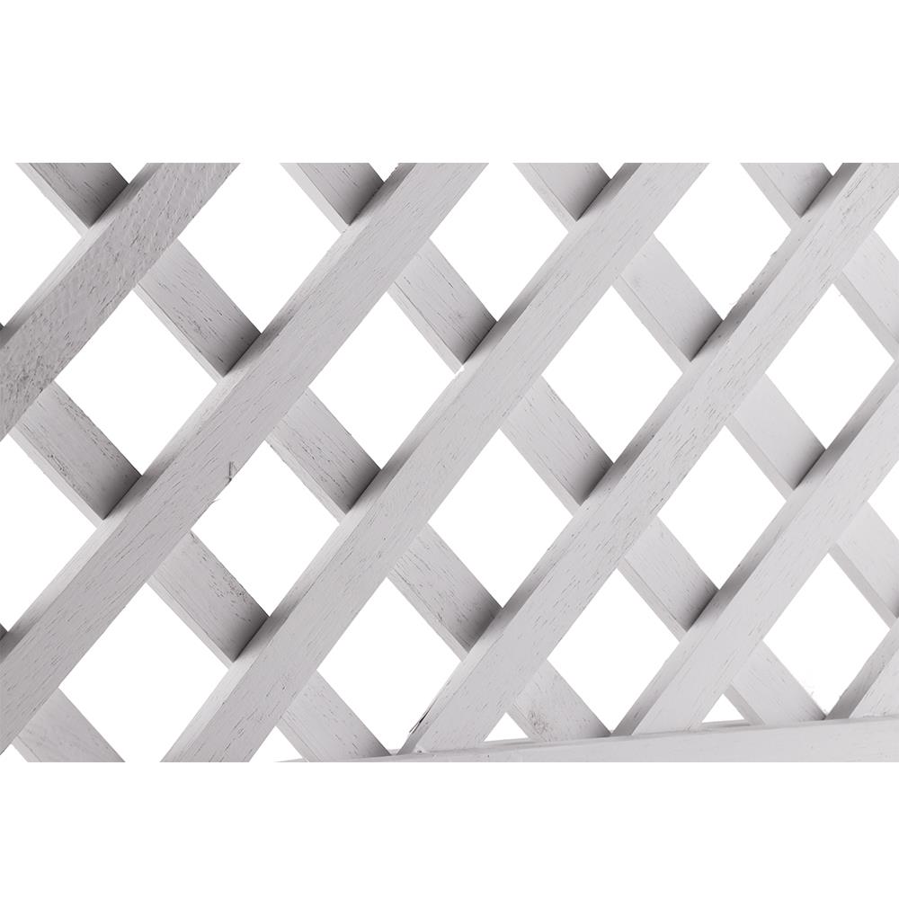 รั้วไม้ยางพาราตั้งพื้น SPRING O-01 สีขาว