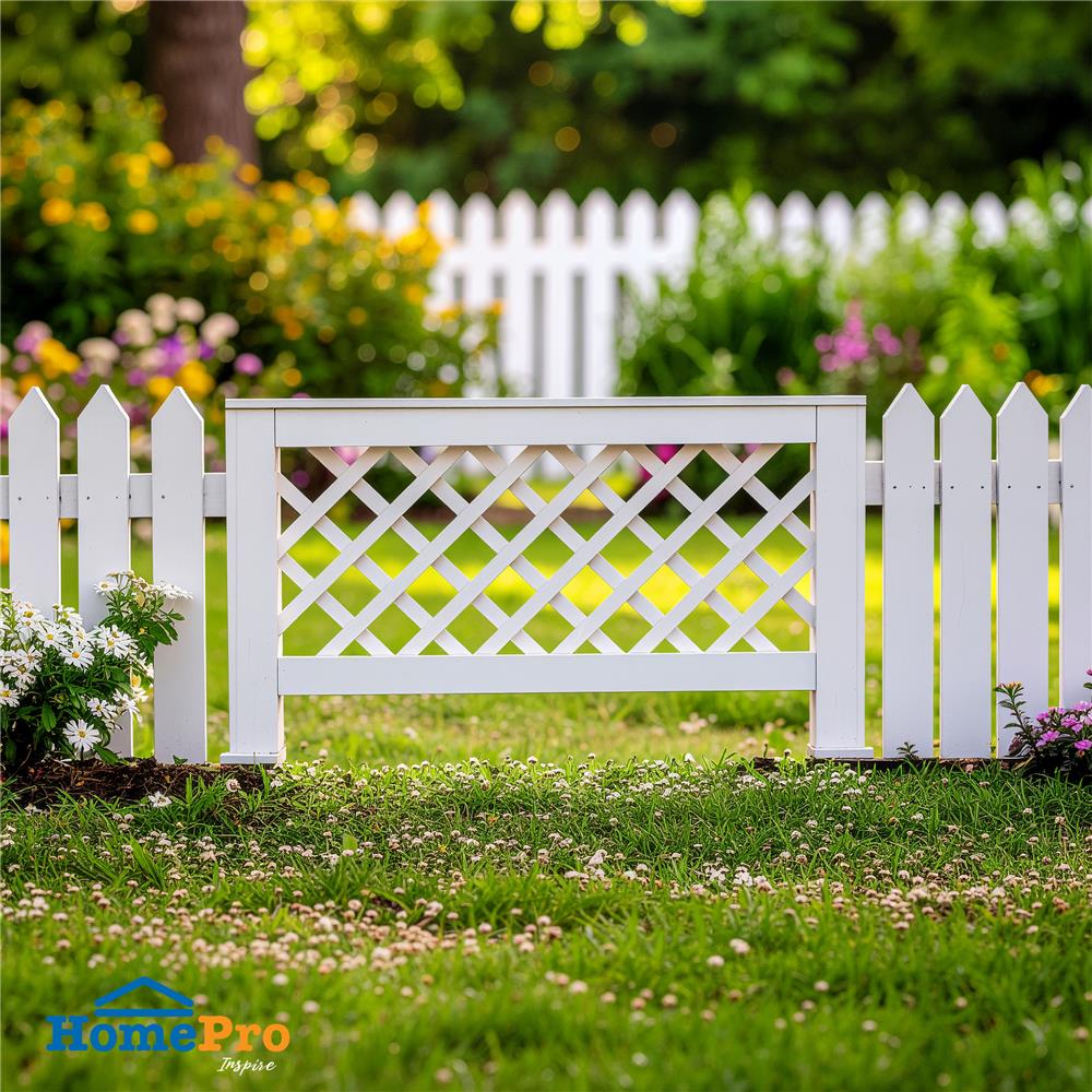 รั้วไม้ยางพาราตั้งพื้น SPRING O-01 สีขาว